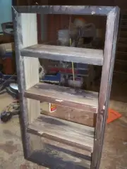 Hand Crafted Reclaimed Wood Spice Jar Rack, Chef Organizer, Mason Canning Rack,