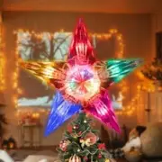 Christmas Tree Topper,Star Tree Topper: 9 Inch 10 Lights Multi-Colour