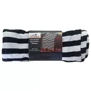 Celebrate Halloween Black & White Striped Table Runner, 14in x 72in