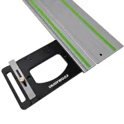 ENJOYWOOD Aluminum Alloy Track Saw Square Guide Rail Angle Stop Woodworking 90 Degree Right Angle Guide Plate Square Cut