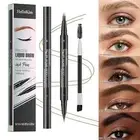 2-in-1 dual-ended eyebrow pencil with micro-fork tip and precision brush