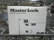 (3) Master Lock 3KA Locks Keyed Alike Comes with 2 Keys per Lock NEW!!! in Box