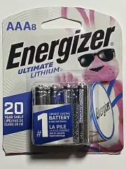 Energizer Aaa 8 Count 20 Year shelf life