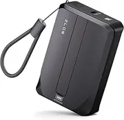 ZLOS 10000mAh 22.5W Mini Power Bank with Built-in USB-C and Lightning Cables, Compact, Fast, & Convenient Charging for iPhone, iPad, and More
