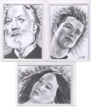 Original Art Sketches ACEO Katniss, Peeta & Snow Hunger Games