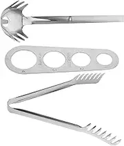 SHOWERORO Italian Spaghetti Sandwich Pasta Serving Spoon Stainless Steel Spaghetti Measure Tool Noodle Cooking Utensil Set