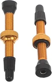 TOBBOMEY 2pcs Tubeless Valve Stems with Removal Tool Durable Metal Valve Caps for Mountain and Road Bikes Airtight Seal Easy Installation