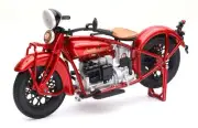 NewRay 1:12 Scale Toy 1930 Indian 4 Motorcycle Red