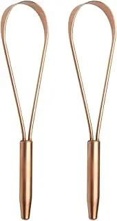 qLoop Copper Tongue Cleaner –Easy One Hand Use – Larger Surface Coverage –Ayurvedic Copper Health for Fresh Breath and Total Oral Hygiene (2)