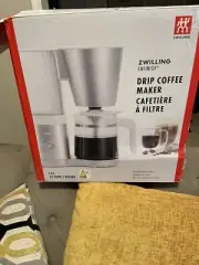 ZWILLING Enfinigy Glass Drip Coffee Maker 12 Cup, Silver