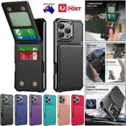 For iPhone 16 15 14 13 12 11 Pro Max XR Leather Wallet Card Slot Case Flip Cover