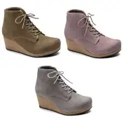New in-Box Birkenstock Women's Edith Wedge Suede Bootie Narrow - Select Size