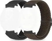 [Tovimall] Braided Bands for Moonswatch Watch,20mm Stretchy Nylon Band,Compatible with Omega X Swatch Moonswatch Speedmaster 20mm Watch,Swatch Omega Moonswatch Speedmaster Watch Replacement Strap for