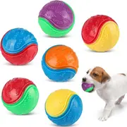 6 Pcs Pet Training Balls, Dog Interactive Balls, Dog Teeth Cleaning Toys, Puppy Chew Toys