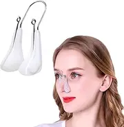 Nose Shaper Clip Nose Straightener for Wide Noses Pieces Silicone Nose Bridge Lifting Clips for Women,Nose Straightener for Wide Noses Silicone Nose Slimmer Nose Massagers Tools for Women (White, One size)