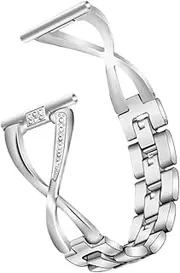 [jojofuny] Watch Strap Replacement Band Smartwatch Bands Replacement Watch Band Bling Band Silver Bangles Bracelets for Fancy Bands for Watch Rhinestone Bracelets Watch Bracelet Black