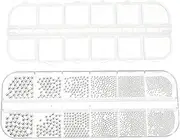 BATHVEVE DIY Nail Art Beads Compartment Manicure Decoration Kit for Creative Nail Charm Designs for Home Professional Use Durable and Easy to Apply