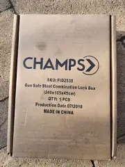 Champs Gun Safe steel combination Lock Box, XL, TSA and CA DOJ approved