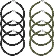[Generic] Twisties Army Ties, 8Pcs Trouser Ties Army Trouser Twists Military Twisters Army Trouser Twists Trouser Ankle Bands Trousers Ankle Ties Boot Straps Leg Ties for Navy Army Air Force Outdoor Activity,