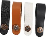 JOINPAYA Leather Guitar Headstock Strap Tie 4 Pieces Guitar Straps Tie Button Random Color