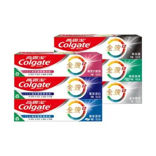 【Colgate 高露潔】全效牙膏150gX6入(專業潔淨/抗敏感/清淨薄荷/專業淨白/炭深潔)