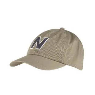 【NEW BALANCE】棒球帽 V990 Block N 棕 灰 棉質 經典 大N 可調帽圍 帽子 老帽(LAH21214SOT)
