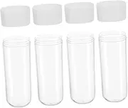 FRCOLOR 4pcs Portable Transparent Toothbrush Head Cover Case Storage Box for Electric Toothbrush Heads Travel Friendly Design Keeps Brush Clean and Organized
