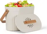 Odorless Counter Top Compost Bucket with Lid - Small Kitchen Compost Bin Counte