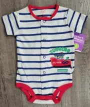 Baby Boy New Carter's Vintage 3 Month Tugging My Heart Boat Romper Outfit