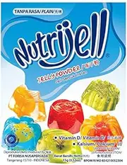 Nutrijell Jelly Powder - Plain, 15 Gram (12 sachets)