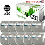10 PK MK231 MK 231 Label Tape for P-touch PT-65VP PT-70BBVP