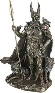 (Bronze) - 25cm Norse God - Odin Cold Cast Bronze Sculpture Figurine