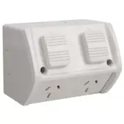 Tradesave Weatherproof Double GPO Power Point 10amp TSWPGPO2