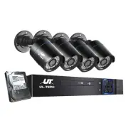 CCTV Security System 8CH DVR 4 Cameras 1TB Hard Drive Surveillance Home Se -BK-T
