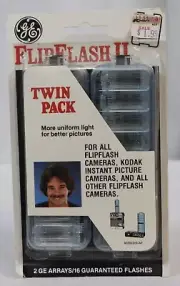 Vtg GE Flip Flash II Twin Pack Sealed 16 Flashes Instant 110 KMart NOS Stock