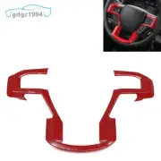 Red Steering Wheel Trim Decoration Cover Frame Trim For Ford F150 F250 350 15-20