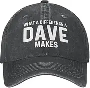 [CRAZYJESUS] What A Difference A Dave Makes Hat for Men Dad Hat with Design Hats