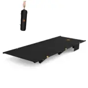Foldable 4lbs Camping Cot, Durable Travel Tent Cot, Black With Side Pocket