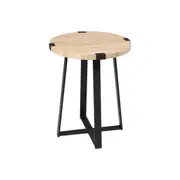 Capri Lamp Table - Light Oak/Black