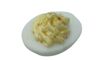 Display Fake Food Prop Large Deviled Egg With Paprika