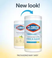 Clorox Compostable Cleaning Wipes, All Purpose Wipes, Simply Lemon, 75 Count