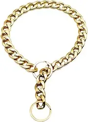 Dog Decoration Chain Dog Link Chain Necklace Dog Chain Collar Puppy Chain Collar Puppy Collar Decorative Dog Collar Puppies Collars Pet Dog Neck Ornament Electroplated Aluminum