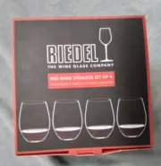 NIB Set of 4 Riedel O Cabernet/Merlot Stemless Wine Glasses