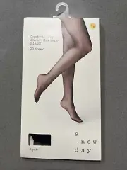 women 1pair Size small a new day control topsheerhosiery black 20 denier