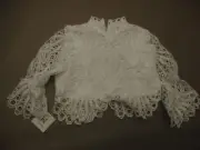 NWT NORACORA Size M Womens White Lace Back Zip Lined Stylish Crop Top 570