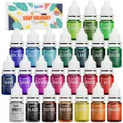 Soap Dye - 24 Color Food Grade Skin Safe Coloring for Bath Bomb and DIY Makin...