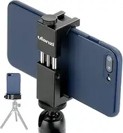 Ulanzi ST-02S Aluminum Phone Tripod Mount w Cold Shoe Mount, Support Vertical and Horizontal, Universal Metal Adjustable Clamp for iPhone 12 11 Pro Xs X Max 8 7 Plus Samsung Android Smartphones