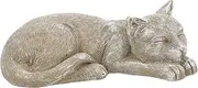 CAXUSD Pet Memorial Stone Cat Statue Garden Ornament Resin Temporary Grave Marker for Cemetery