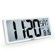 Large Digital Wall Clock with Backlight, 16.9 Inch Jumbo LCD Screen with Time...
