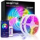 DAYBETTER Led Strip Lights, 100Ft Light Strips with App Control Remote